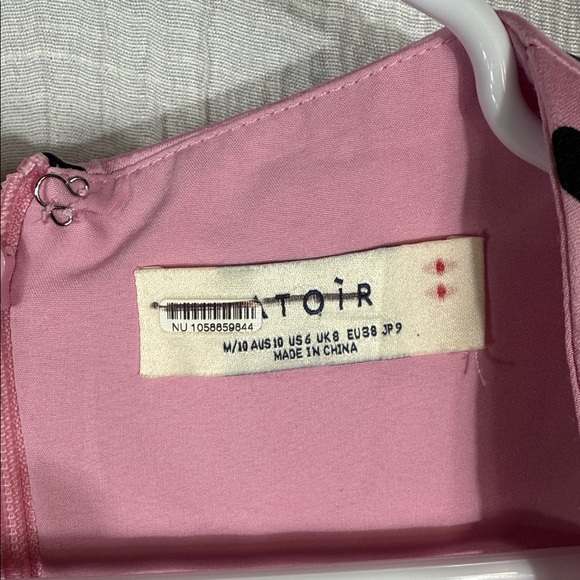 ATOIR The Missy Dress Pink and Black Polka Dots size 6 - Picture 11 of 12